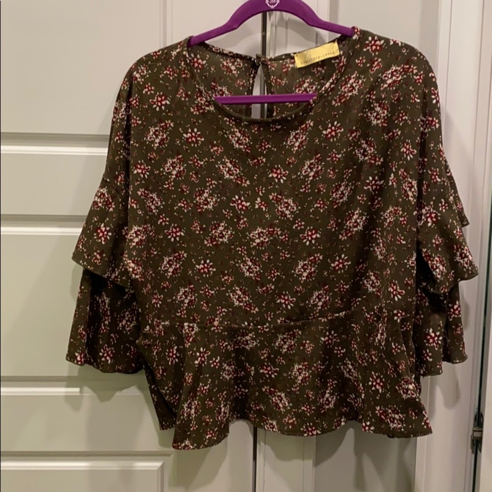 Flowy green blouse